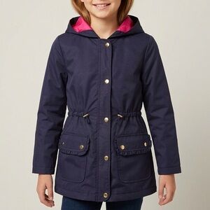 The Children's Place Navy Blue Hooded Utility Anorak Jacket Size L 10/12